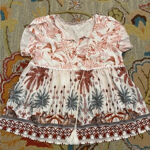 Floral Boho Swing Blouse